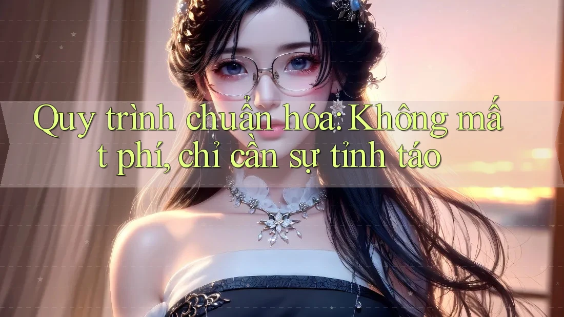 Quy trình chuẩn hóa: Không mất phí, chỉ cần sự tỉnh táo Quy trình chuẩn hóa: Không mất phí, chỉ cần sự tỉnh táo